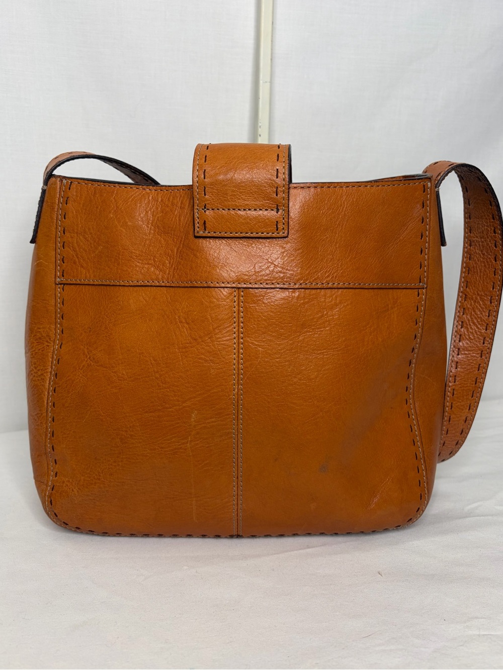 Vintage Fossil Sedona Tan Leather Crossbody Bag - Picture 3 of 16